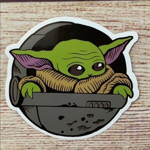 Lil Yoda sticker Glossy finish brand new.